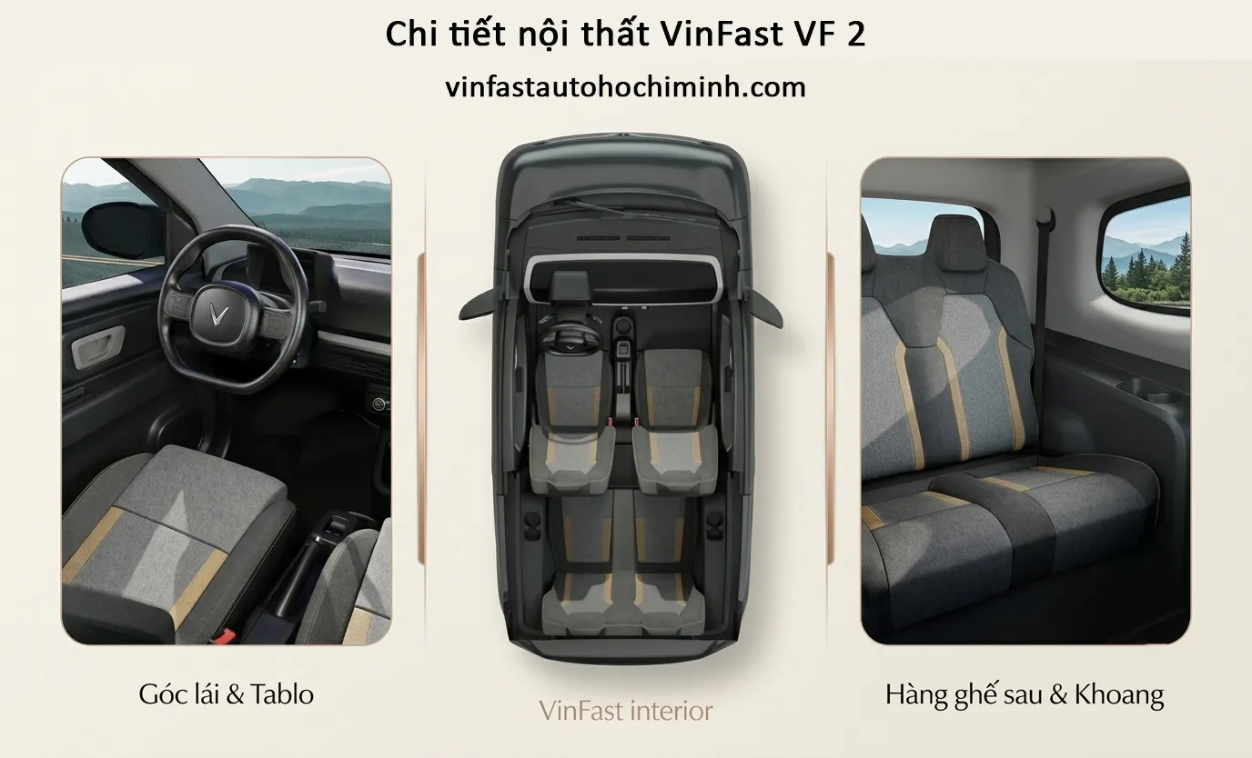 Chi tiết nội thất VinFast VF 2